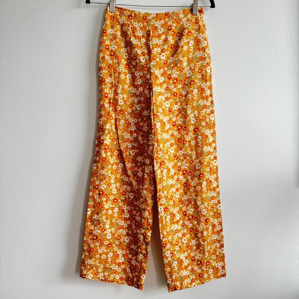 Reformation Ronan Floral Linen Pants